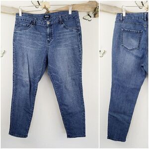 D.jeans skinny ankle jeans with rhinestones